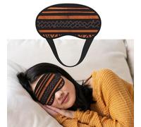 Masque de sommeil tribal en tissu de boue africain Masque pour les yeux occultant doux avec sangle réglable Cache-yeux confortable pour femmes hommes Repos profond Voyage Travail Maison