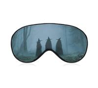 Masque de sommeil trois sorcières dans la forêt brumeuse pour homme et femme avec sangle réglable pour voyage, yoga, sieste, travail