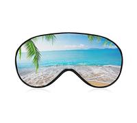 Masque de sommeil Tropical Beach Palm Tree Sleep Eye Mask Bandeau avec sangle réglable Soft Eye Cover pour bloquer les lumières
