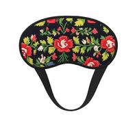 Masque de sommeil ukrainien avec imprimé rose brodé pour les personnes dormant sur le côté, masque occultant mignon pour la maison ou les voyages