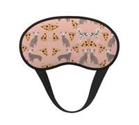 Masque de sommeil ultra-doux et doux, motif pizza chinoise à crête, avec bande élastique, idéal pour les voyages et les jeux de sommeil, cache-yeux 3D occultant