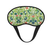 Masque de sommeil ultra-doux et doux pour dormir, voyager, travailler et méditer - Cactus Succulents Art Masque de sommeil bloquant la lumière pour les voyages