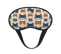 Masque de sommeil ultra-doux et doux pour dormir, voyager, travailler et méditer - Motif chat mignon, bloquant la lumière, idéal pour les voyages