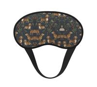 Masque de sommeil ultra-doux et doux pour dormir, voyager, travailler et méditer - Weenie Dogs Art Masque de sommeil bloquant la lumière pour les voyages