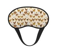 Masque de sommeil ultra-doux et doux pour les voyages, le travail, les siestes - A Brood of Chickens Art Masque de sommeil bloquant la lumière pour hommes et femmes