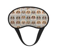 Masque de sommeil ultra doux et lisse pour dormir la nuit, faire du yoga ou voyager - Masque occultant Crazy Pet Dog Art pour les personnes dormant sur le côté