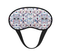 Masque de sommeil ultra doux et lisse pour dormir, voyager, travailler et méditer - Motif géométrique coloré à rayures, style années 80/90, bloquant la lumière, idéal pour les voyages