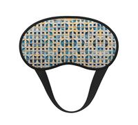 Masque de sommeil ultra doux et lisse pour dormir, voyager, travailler - Motif géométrique à rayures, style années 80/90, sans pression, pour hommes et femmes