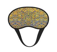 Masque de sommeil ultra doux et lisse pour dormir, voyager, travailler - Motif géométrique noir et coloré, style années 80/90, sans pression, pour hommes et femmes