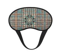 Masque de sommeil ultra-doux pour dormir, voyager, travailler et méditer - Motif écossais à carreaux, bloquant la lumière