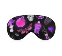 Masque de sommeil unisexe doux, sangle réglable pour voyage en avion, masque de sommeil pour les yeux, masque de sorcière gothique magique pour les yeux, pour le yoga, la sieste en avion