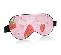 Masque de sommeil unisexe fraise yaourt amour rose nuit masque de sommeil confortable oeil sommeil ombre couverture