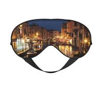 Masque de sommeil Venise pour homme et femme Impression double face en soie douce