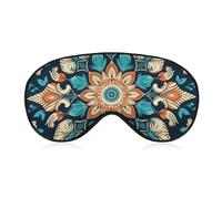 Masque de sommeil vintage à fleurs mandala avec sangle réglable, confortable et doux pour bloquer la lumière, léger et respirant pour homme et femme