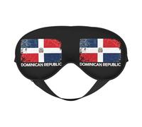 Masque de sommeil vintage aux couleurs du drapeau dominicain, occultant et protégeant les yeux, avec élastique pour la maison, les voyages, le bureau, la sieste et le yoga.