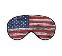 Masque de sommeil Vintage drapeau américain sommeil masque pour les yeux bandeau avec sangle réglable USA drapeau doux yeux couverture pour bloquer les lumières