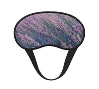 Masque de sommeil violet à imprimé champs de lavande, 100 % bloquant la lumière, masque de sommeil pour les yeux avec sangle réglable