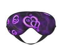Masque de sommeil violet avec blocage de la lumière, réglable, confortable, doux, réversible, pour repos de nuit