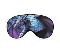 Masque de sommeil violet dragon violet lune masque de sommeil avec sangle réglable pour les yeux de voyage masque pour les yeux cache-yeux doux patchs pour dormir yoga