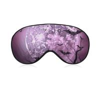 Masque de sommeil violet lune pour homme et femme avec sangle réglable - Masque occultant doux et respirant - Antidérapant - Essentiels de voyage