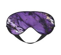 Masque de sommeil violet marbré 100 % soie de mûrier naturelle avec couvre-yeux ultra doux pour dormir, voyage, sieste