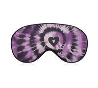Masque de sommeil violet teint par nœuds pour homme et femme, respirant et réglable, masque de sommeil ultra doux, bandeau de voyage léger pour avion, sieste, sommeil nocturne