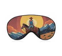 Masque de sommeil West Cowboy avec sangle réglable pour les yeux - Masque de voyage pour les yeux - Cache-yeux doux pour le yoga