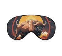 Masque de sommeil Wild American Bison Mountains, masque pour les yeux bloquant la lumière, confortable et doux, couverture des yeux avec bande élastique, convient pour les hommes et les femmes