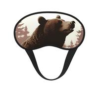 Masque de sommeil Wild Bear pour femmes, filles, hommes, doux et confortable avec sangle réglable, couverture occultante pour voyage, yoga, sieste, travail