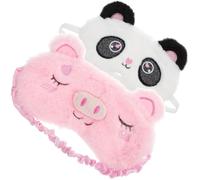 Masque de Sommeil Yeux Pelucheux, Animaux Cartoon | Douceur Coton et Peluche, Maintien Sûr sans Glisser, pour Voyages, Bureau et Sommeils Sensibles