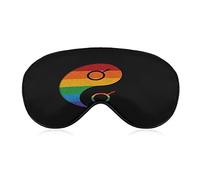 Masque de sommeil Yin et Yang Gay Pride avec sangle réglable Soft Eye Cover Blackout Blindfold pour Voyage Relax Sieste