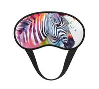 Masque de sommeil zèbre coloré et mignon pour femmes et hommes, masque pour les yeux pour dormir, masque de sommeil bloquant la lumière avec sangle élastique, bandeau pour les yeux pour la sieste en