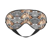 Masque de sommeil zèbre et girafe - Bloque la lumière - Cadeau essentiel pour homme et femme