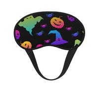 Masque de sorcière arc-en-ciel pour adultes, motif araignées, fantôme, Halloween, masque lavable pour les yeux pour le sommeil, la sieste pour les voyages, le camping, le repos nocturne