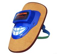 Masque de soudage Argon en cuir léger pour plus de confort, convient pour le soudage électrique (jaune)