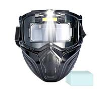 Masque de soudage automatique - Casque de protection auto-obscurcissant réglable - Modèle ignifuge - Ajustement précis de la lumière - Système de protection du visage robuste - Équipement de sécurité