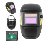 Masque de soudeur à obscurcissement automatique, grande vue, lentille de couleur vraie, masque de soudage à énergie solaire, casque de soudage pour soudure à l'arc, coupe de meulage True Color Lens
