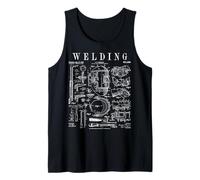 Masque de Soudeur avec Lampe Torche et Outils - Imprimé Vintage Débardeur