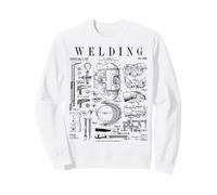 Masque de Soudeur avec Lampe Torche et Outils - Imprimé Vintage Sweatshirt