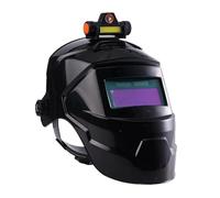 Masque de soudeur casque soudage avec phare Rechargeable masque électrique à gradation automatique for le processus coupe soudure l'arc Vetement de Travail Soudure(Zwart)
