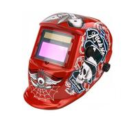 Masque de soudure professionnel auto-obscurcissant échelon 9/13 DIN Rouge Lucky's speed shop