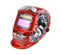 Powermat Masque de soudure professionnel auto-obscurcissant Luckys speed shop échelon 9/13 DIN Rouge