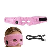 Masque de soulagement des sinus, température réglable, coussin chauffant USB pour soulager la pression, coussinets chauffants pour le visage pour migraine, maux de tête (rose)