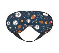 Masque de sport avec imprimé de jeu de baseball pour les yeux, léger, voyage, yoga, camping, détente en plein air