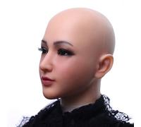 Masque de tête réaliste en Silicone, masque féminin réaliste, ajustement de la peau, couverture faciale d'imitation pour travesti Cosplayer