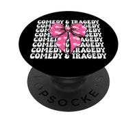 Masque de théâtre Dramatique Acteur théâtre Fille Maman comédie et tragédie PopSockets PopGrip Adhésif