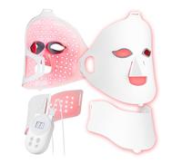 Masque de thérapie faciale à LED sans fil avec 7 LED - Masque facial sans fil pour le visage et le cou - Appareil de beauté pour rajeunir et raffermir la peau - Anti-âge - Rides et taches