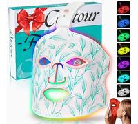 Masque de thérapie par lumière rouge pour le visage, masque facial de contour à DEL, 7 + 1 couleurs proche infrarouge 850 LED portable et rechargeable, thérapie par la lumière rouge à la maison et