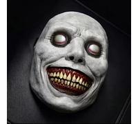 Masque de thriller d’horreur d’Halloween, masque excentrique de démon souriant, masque de squelette en latex costume de masque d’horreur accessoires pour habillage d’Halloween, fête de mascarade