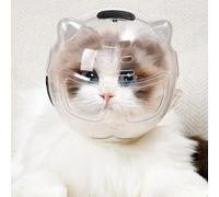 Masque de toilettage transparent réglable pour éviter que les chats ne mordent et mâchent le toilettage
